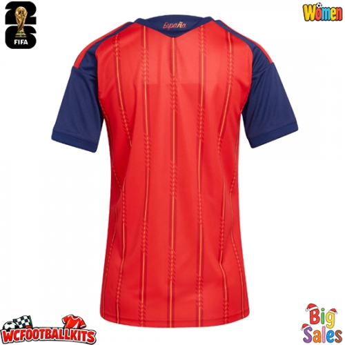Spain Replica Home Stadium Shirt for Women World Cup 2026 Short Sleeve
